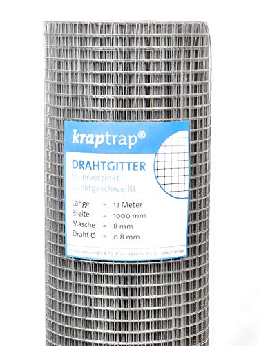 kraptrap® Volierendraht, Drahtgitter, 8 mm...