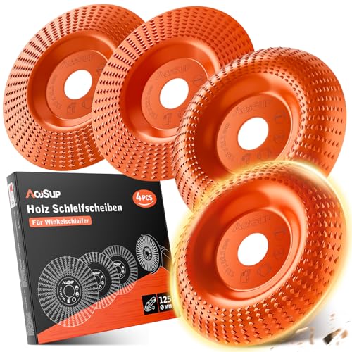 AojSup 4 Stück Holz Schleifscheibe 125mm...