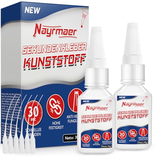 Nayrmaer Kunststoffkleber Extra Stark, 60g...