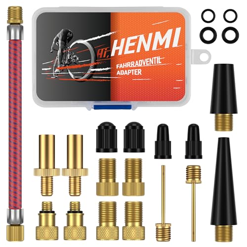 HENMI Fahrradventil Adapter Set, Alle...
