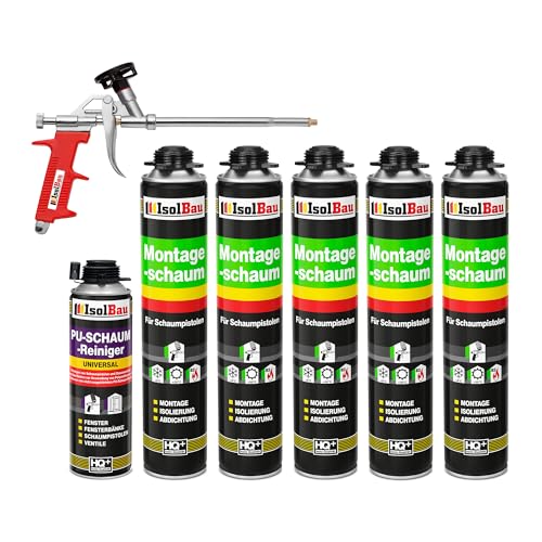 Isolbau Bauschaum-Set - Inkl. 5 x 1K...