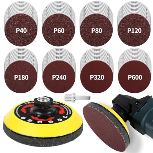 Pomsare Schleifscheiben-Set 125mm Klett für...