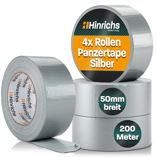Hinrichs Panzertape silber - 4 Rollen 50m x...