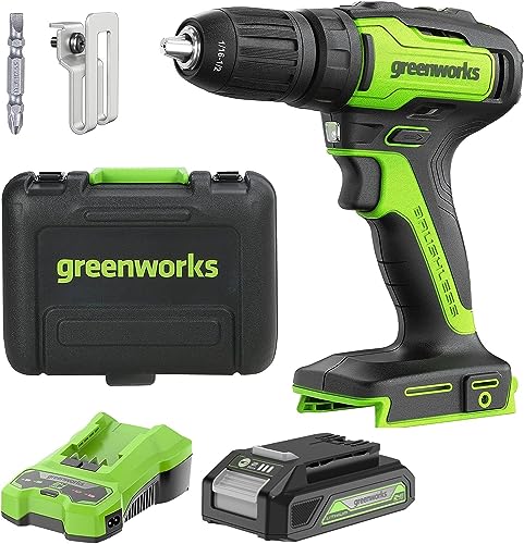 Greenworks 24 V Akku-Bohrschrauber, 35 Nm,...