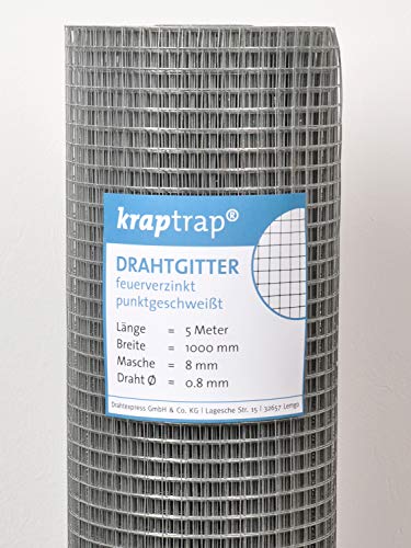 kraptrap® Volierendraht, Drahtgitter, 8 mm...