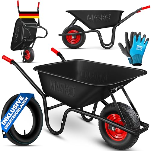 MASKO® Schubkarre Bauschubkarre...