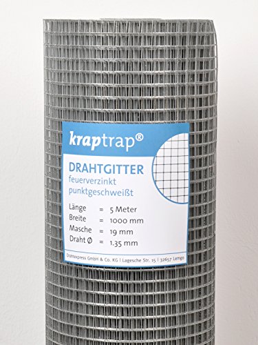 kraptrap® Volierendraht Drahtgitter 19x19mm...