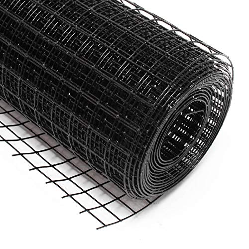 Wiltec Maschendrahtzaun Schwarz 100 cm x 5 m,...