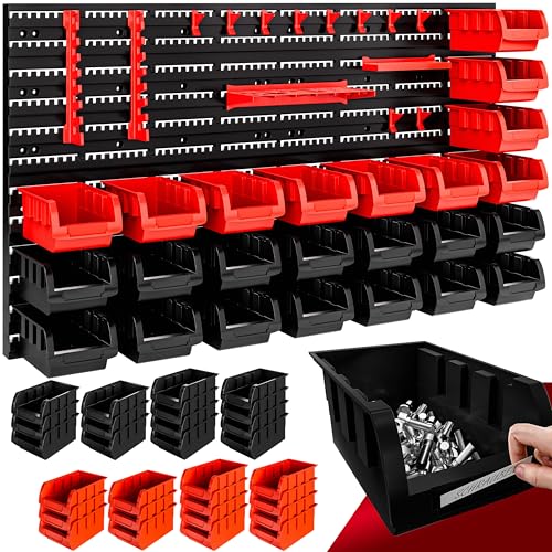 DEUBA® Wandregal mit Stapelboxen und...