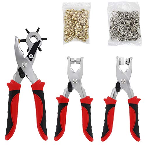 Lochzange Ösenzange Druckknopfzange Set +...