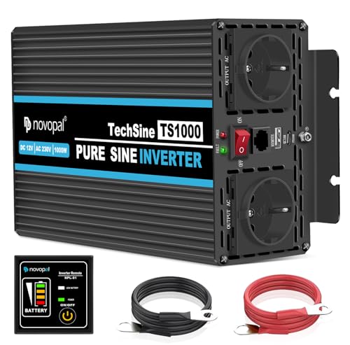novopal 1000W Wechselrichter Reiner Sinus mit...