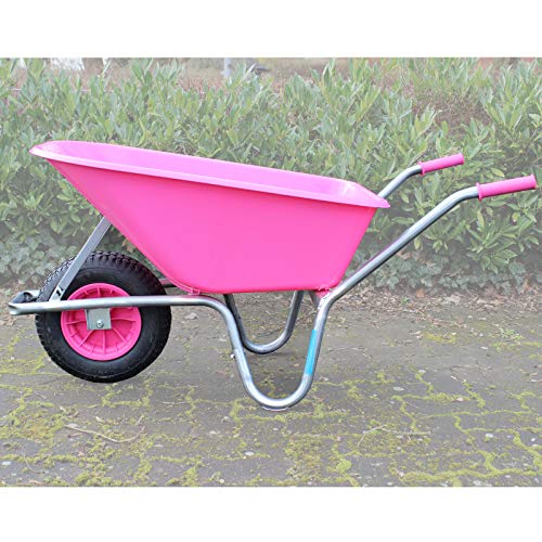 TRUTZHOLM Pinke Schubkarre 100 Liter | 250 kg...