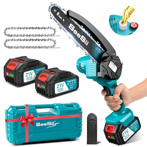 Mini Kettensäge mit Akku 8000mAh 6 Zoll,...