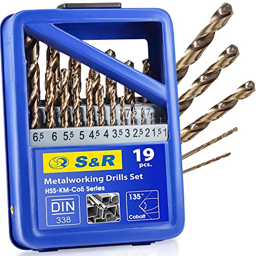 S&R Metallbohrer-Set 19-tlg, Metall Bohrerset...