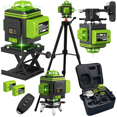 4x360° Kreuzlinienlaser mit Stativ, 16 Line...