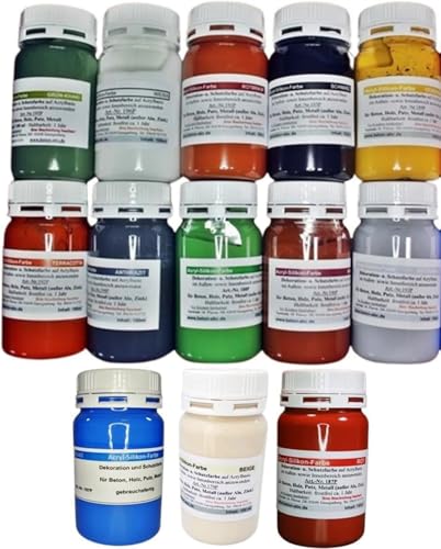 Betonfarben - 13 Farbtöne je 100ml - für...