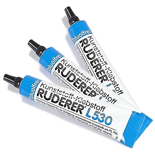 3 Stück/Tuben RUDERER L530 Acrylglas Kleber...