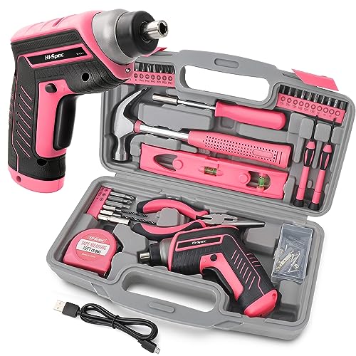 Hi-Spec 35-teiliges Pink-Rosa Heimwerker...