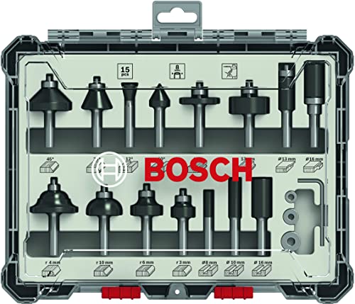 Bosch Accessories 15tlg. Fräser Set (für...