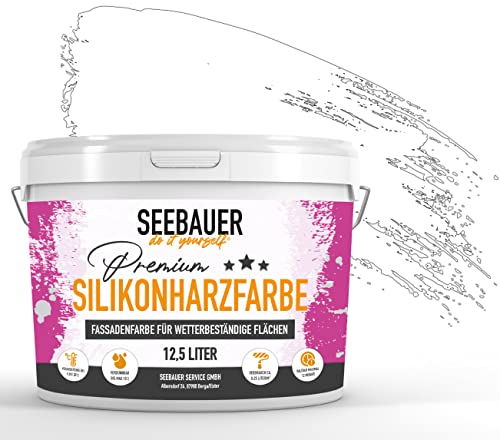 SEEBAUER diy Silikonharz-Fassadenfarbe Weiß...