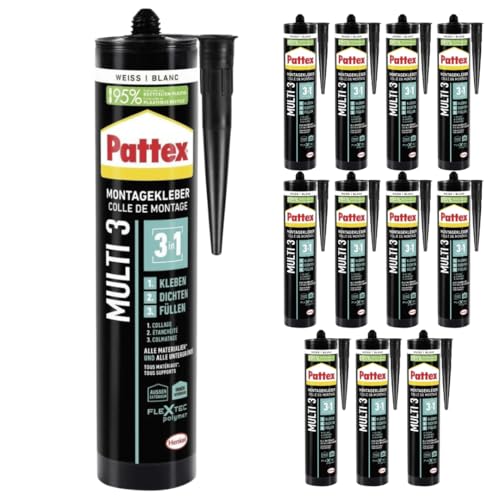 Montagekleber Weiß Multi 3-3in1 Baukleber -...