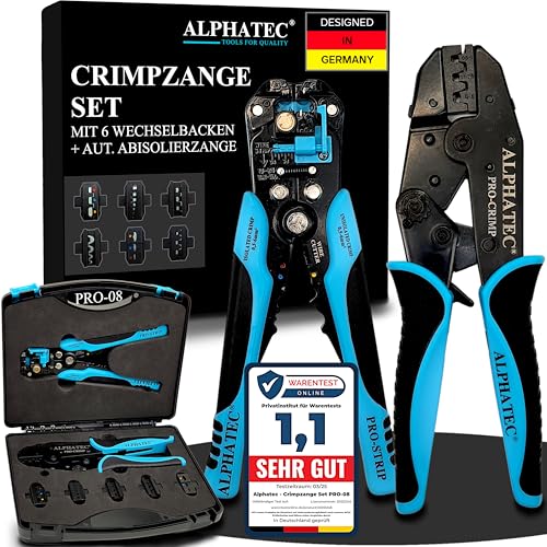 ALPHATEC® 8-teiliges Crimpzange Set mit...