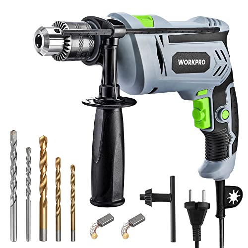 WORKPRO Schlagbohrmaschine 850W, Bohrmaschine...