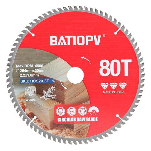 BATIOPV Kreissägeblatt 254x30 mm x 80 Zähne...