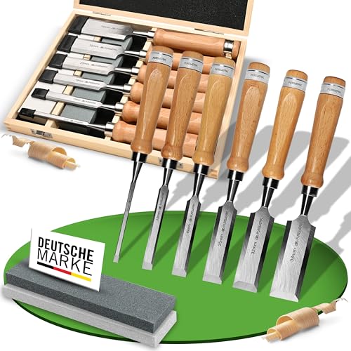 PUREWERK® Stechbeitel Set für Holz [6...