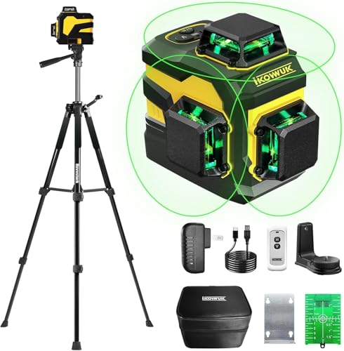 Kreuzlinienlaser mit Stativ,3 x 360°Laser...