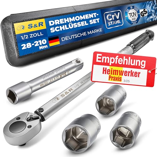 S&R Drehmomentschlüssel 28-210 Nm Set, 1/2'...