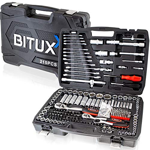 BITUXX® Werkzeugkoffer 215 tlg Werkzeug...