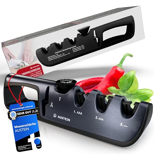 AUSTEIN® QuickSharp Messerschärfer 4 in 1,...