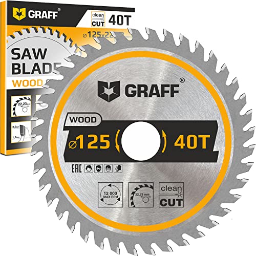 GRAFF 125 mm Sägeblatt für Holz, Sperrholz,...