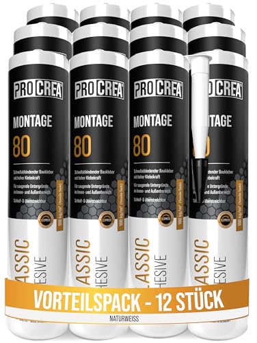 PROCREA® 12x Montagekleber 'Montage 80'...