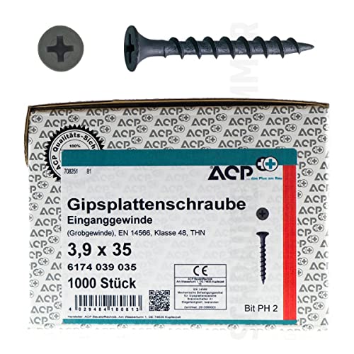 ACP Schnellbauschrauben Grobgewinde 3,9 x 35...