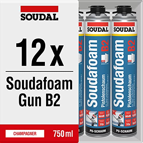 12x Soudal Soudafoam Gun B2 Pistolenschaum PU...