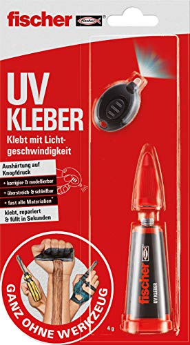 fischer UV KLEBER, Sekundenkleber, flexible...