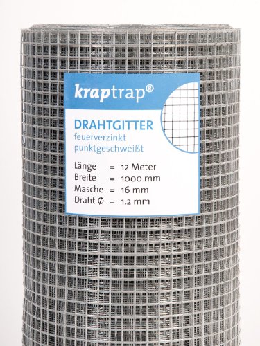 kraptrap® Volierendraht Drahtgitter 16x16mm...