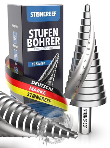 STONE REEF Stufenbohrer Profi aus HSS Stahl -...