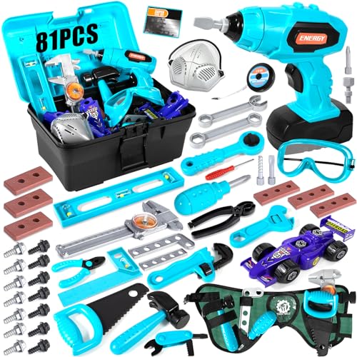 AOUVT 81Pcs Kinder Spielzeug Werkzeuge,...