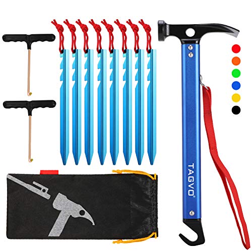 TAGVO Multifunktions Camping Hammer mit 8 PCS...