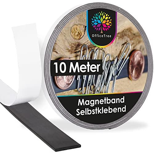 GAUDER 6m Magnetband selbstklebend im Spender Magnetklebeband Magnetstreifen 