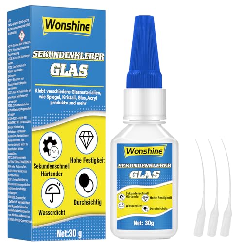 Glaskleber Transparent Stark Wasserfest,...