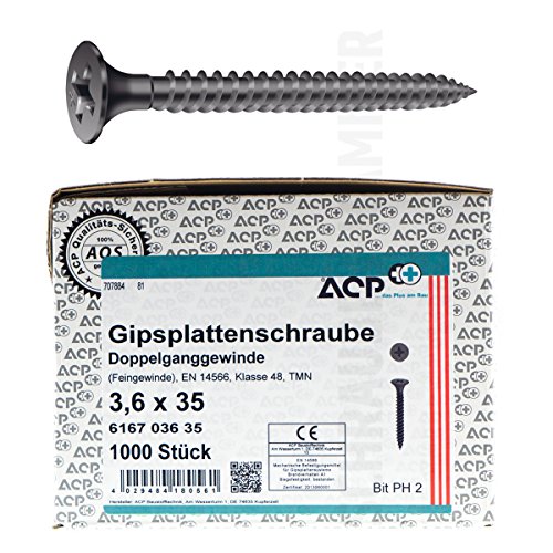 ACP Schnellbauschrauben Feingewinde 3,6 x 35...