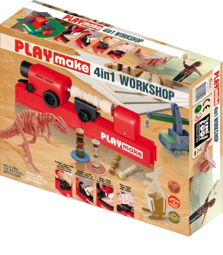 PLAYMAKE - 4in1 Workshop - Werkzeug Kinder -...