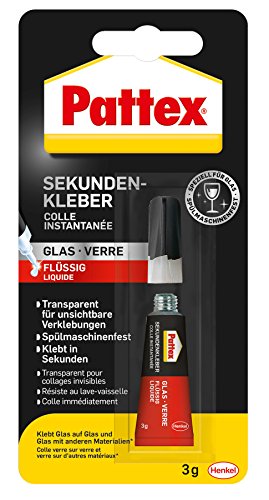Pattex 1865947 PSV1C Sekundenkleber Glas, 3 g