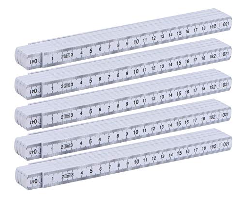 5x Zollstock / Gliedermaßstab / 2m / aus...