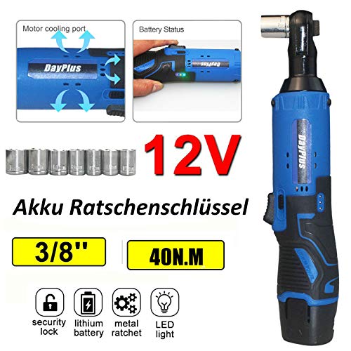 3/8' Akku Ratschenschlüssel Satz, 40Nm 12V...