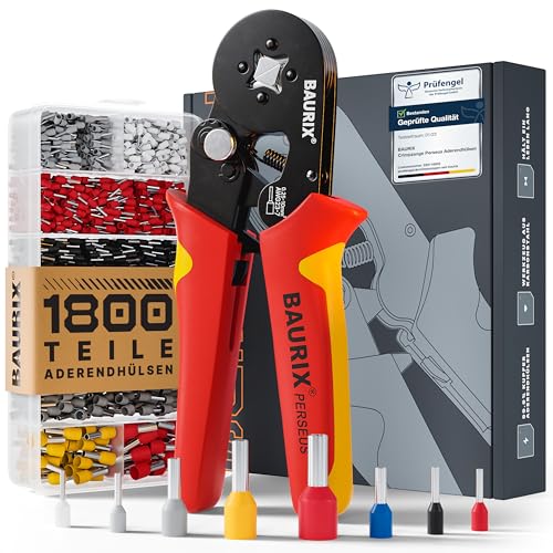 BAURIX® Crimpzange Set mit 1800...